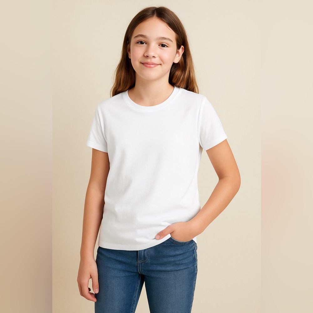 NWT Crewcuts Girls' White Girlfriend tee Sz XL (12-14)